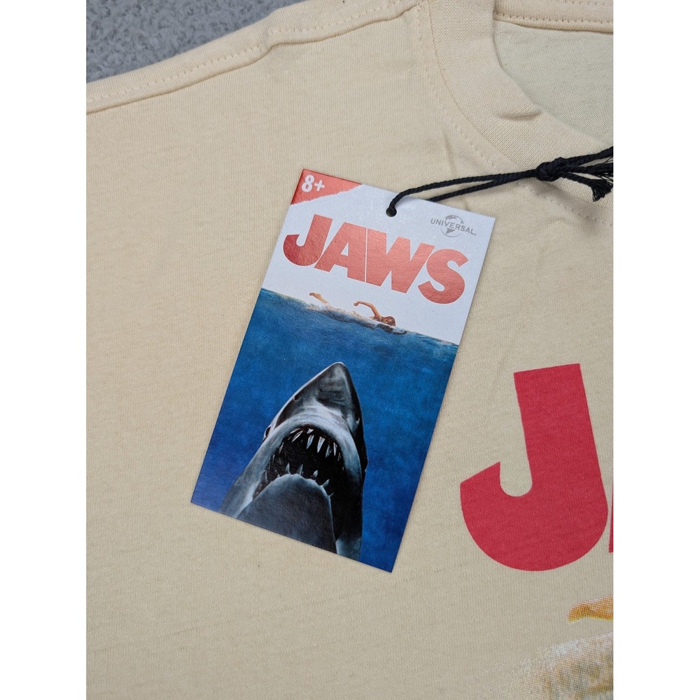 Jaws Shirt Mens Large Khaki Reason Universal Studios Movie Graphic Tee New - Picture 3 of 10